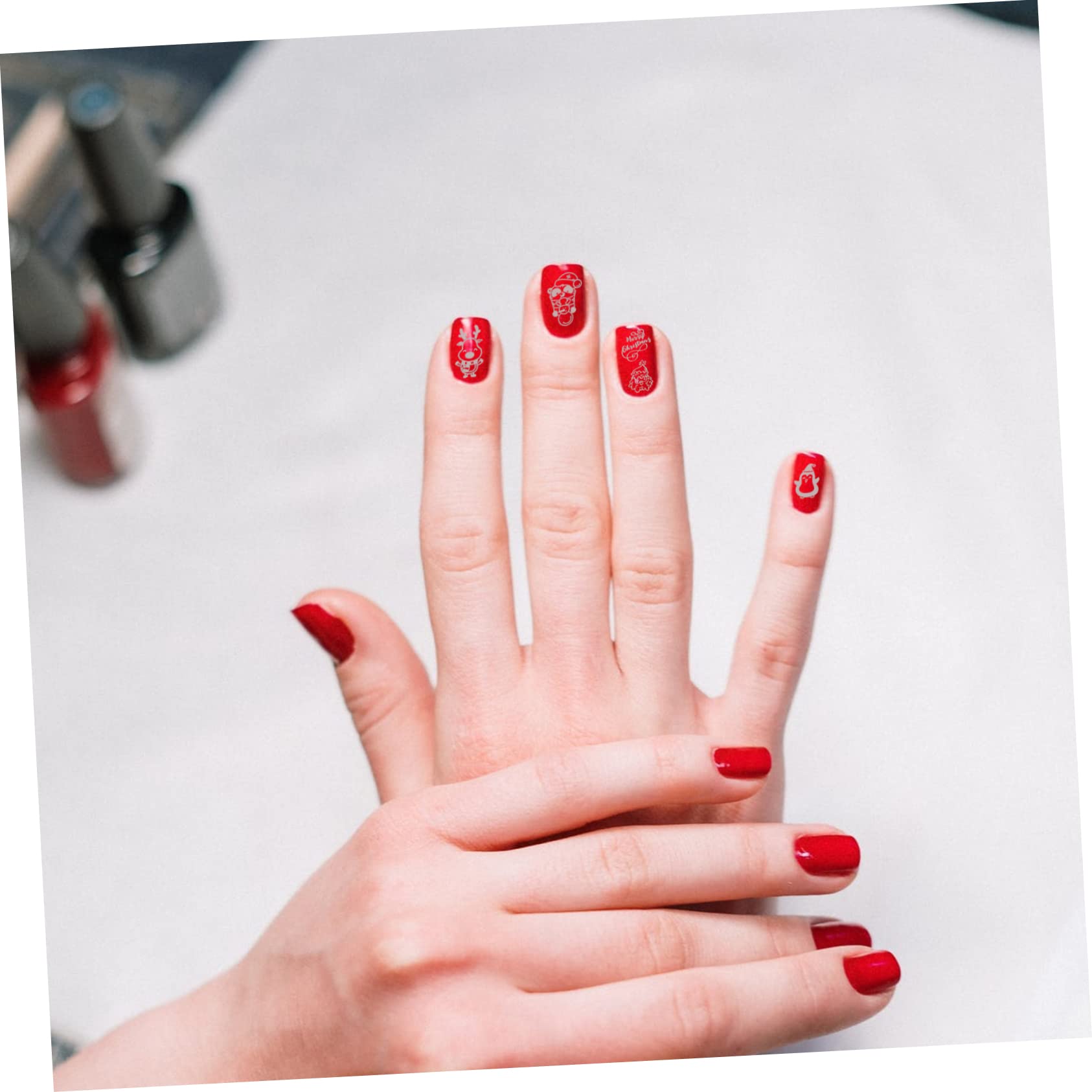 FRCOLOR 5sets Stampini Per Unghie Creativi Kit Manicure Piastre Per Stamping e Spugne Per Decorazioni Unghie Te Per e Ragazze