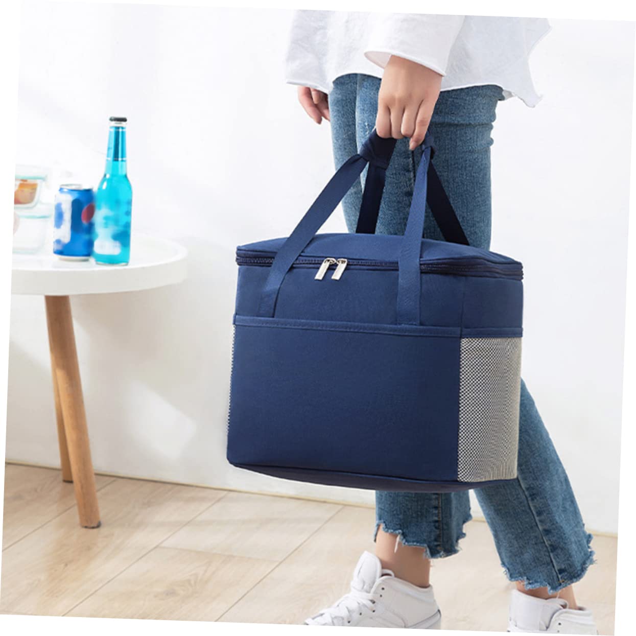 Isolierte Lunchtasche aus Oxfordstoff mit Großer Kapazität und Zwei Fächern für Arbeit Picknick Schule
