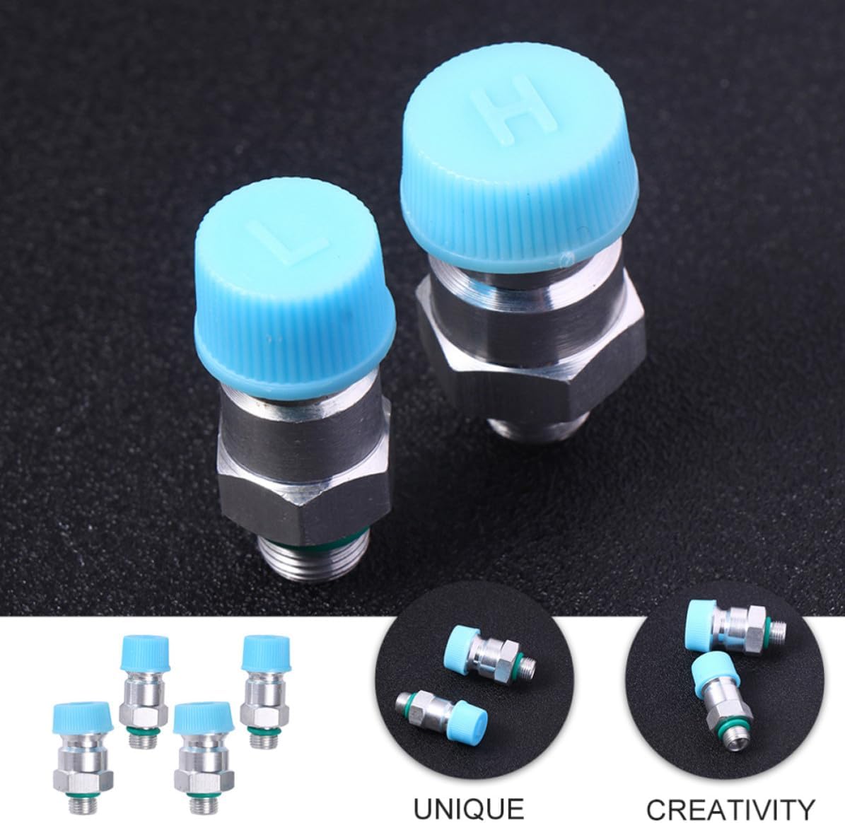 Air-Conditioning Refilling Valve Connector Essential for Air-Conditioning Maintenance and Professional 4pc Easy to Install Random Color for Automotive and Household Systems