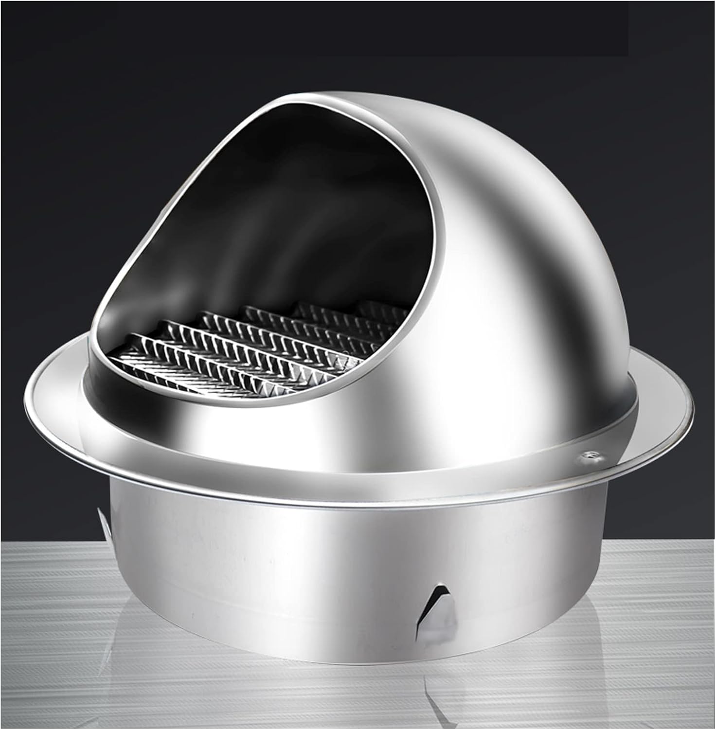 Stainless Steel Round Air Vents, Soffit Vents Louver Grille Cover,Ventilation Grille Cover,Round Wall Air Vent,for Kitchen, Bathroom, Garage, Flats, Office,150mm/5.91in