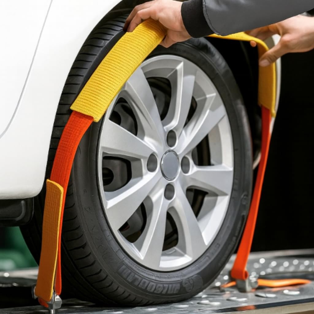 Spanngurt mit Ratsche Zurrgurt VDI 4 m breit 50 mm | Robuster Ratschengurt zur Ladungssicherung auf Anhänger und im Auto; belastbares Gurtband mit einfacher Bedienung