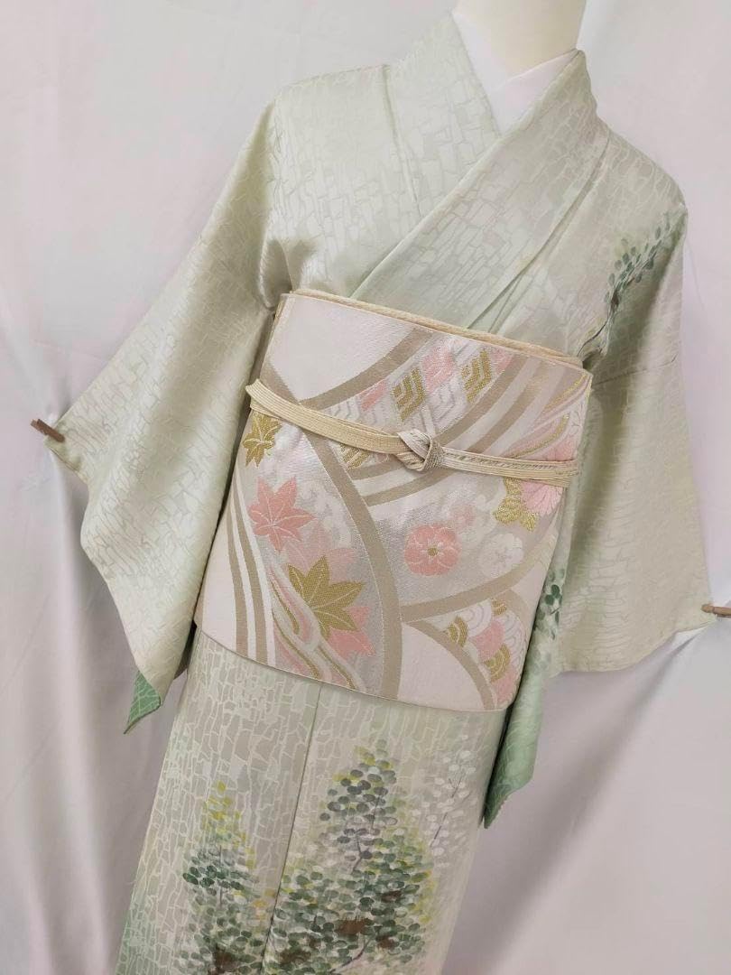 福永大蕪（作）竹と雀 絹画 約70cm x 60cm 福永大蕪（作）竹と雀 絹画