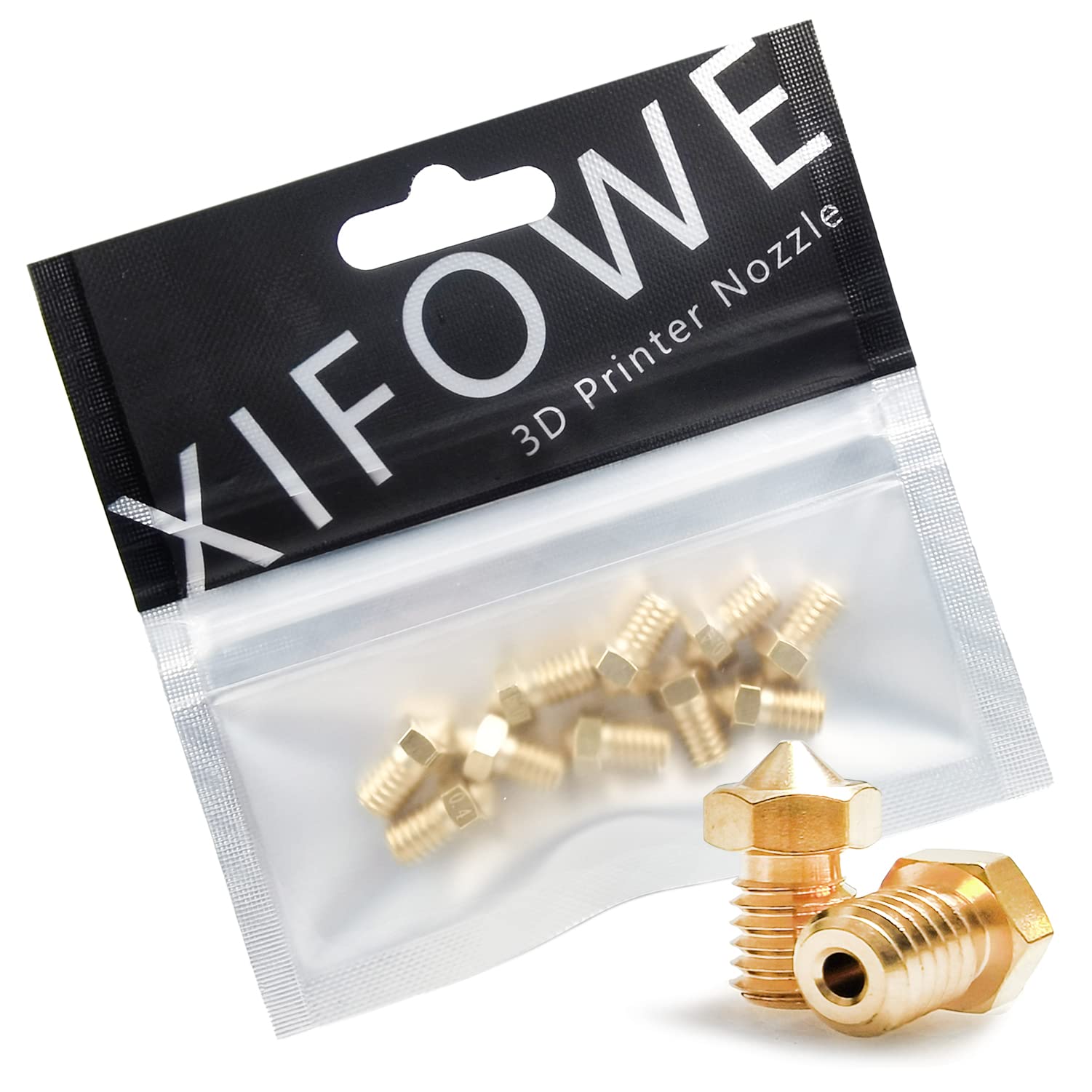 E3D Nozzles 10 pcs 0.4mm 3D Printer Brass Nozzles, Extruder Print Head for 1.75mm Filament, for E3D V5-V6 3D Printer…-image-34