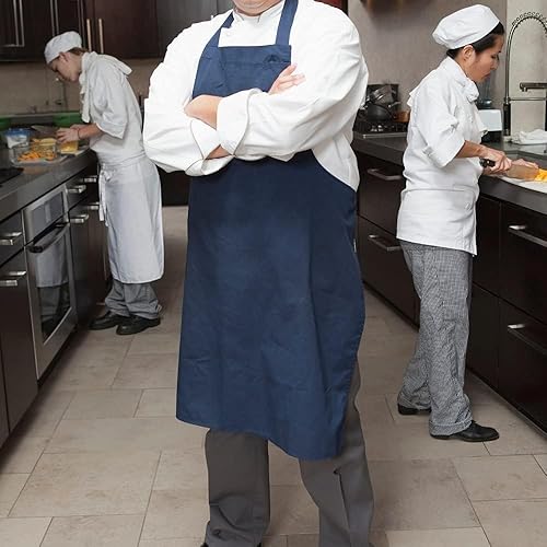 Miniatura 9 de Linteum - Delantal con peto textil  Delantal unisex comercial multiusos para restaurantes, chefs, cocina, delantales de barbacoa, 28 x 32 pulgadas