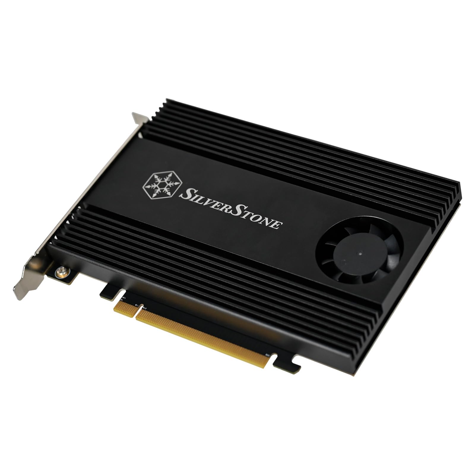 Silverstone SST-ECM40, Adapterkarte PCIe 4.0 x16 zu 4 x M.2 NVMe SSD, M.2 (NGFF) M Key, Storage Controller