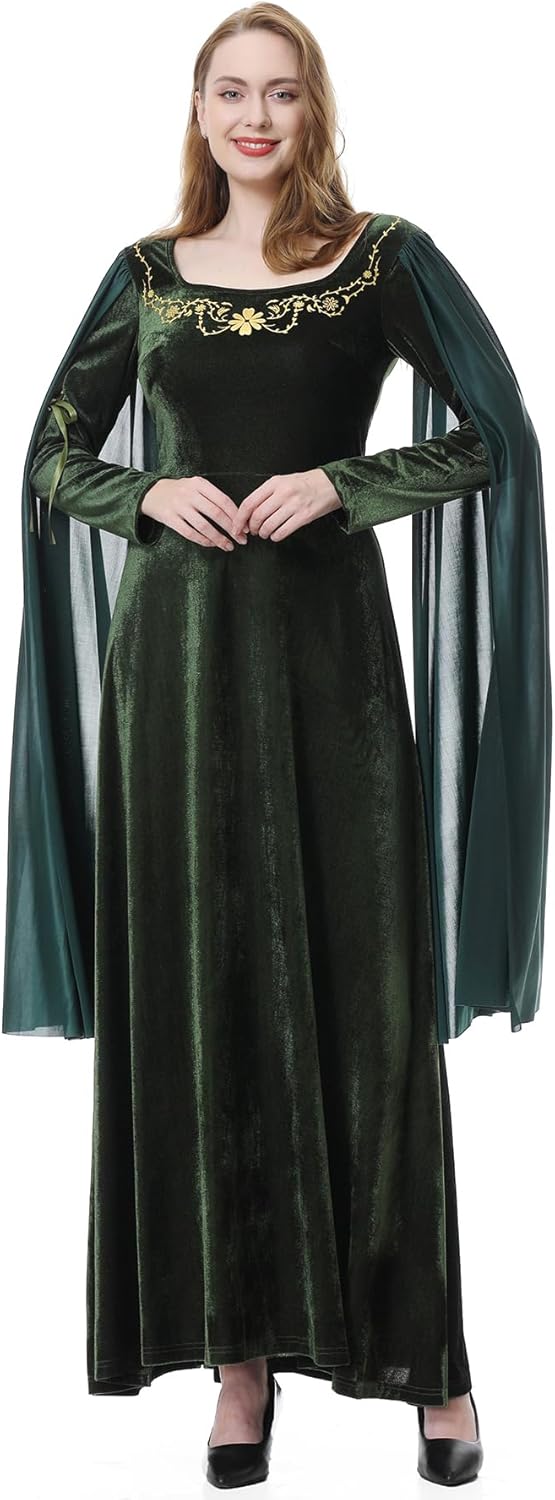 Colorful House Womens Medieval Renaissance Princess Retro Gown Cosplay Costume Dress