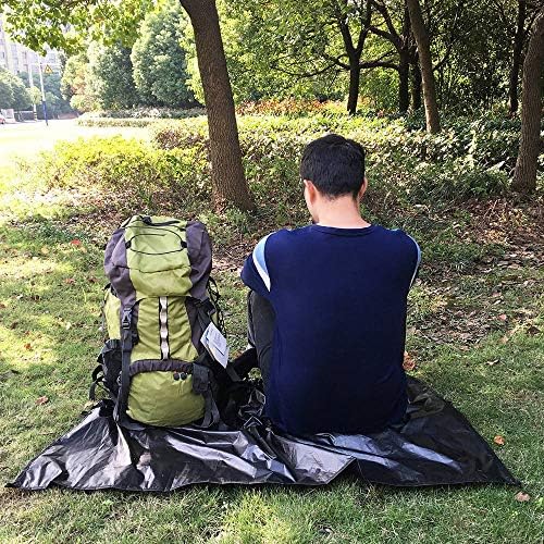 Binchil Outdoor Rain Skirt Waterproof Lightweight Rain Pants Camping Floor Mat Carpet Mountain Dirty Apron Poncho for Hiking Cycling Camping