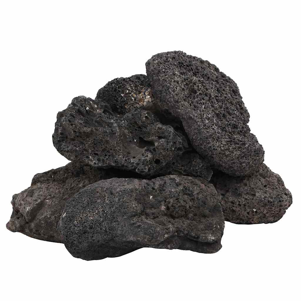Vulkanische Lavasteine 10 kg Schwarz, natürlicher biologischer Filter für Aquarium, Lavagranulat 10-30 cm, verbessert Wasserqualität und Sauerstoffgehalt, für Süß- und Salzwasser
