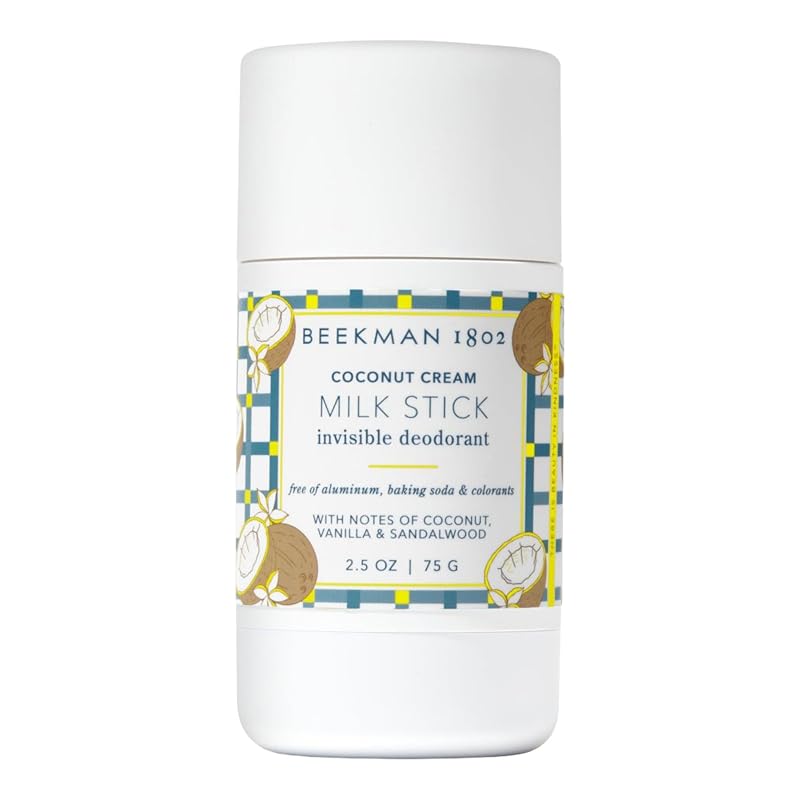 Desodorante corporal em bastão Beekman 1802 Milk Stick Coconut Cream, 75 mL