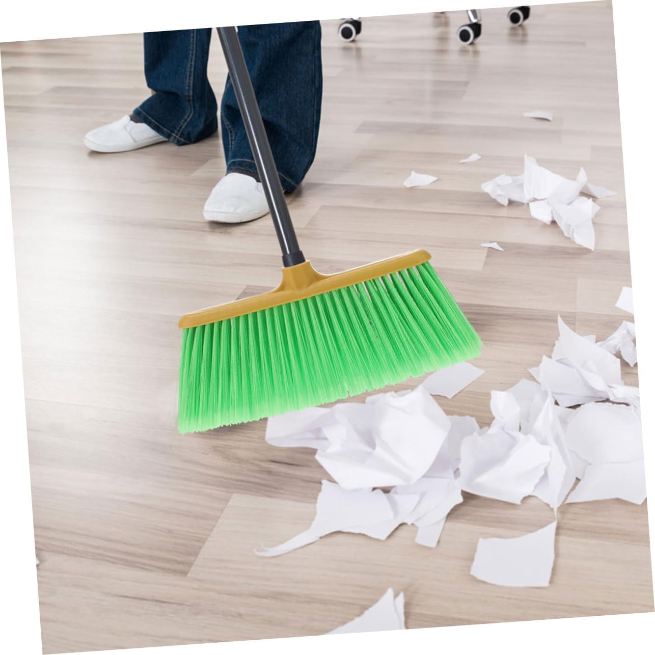 Plastic Broom Head Replacement 2pcs Green for Home Cleaning