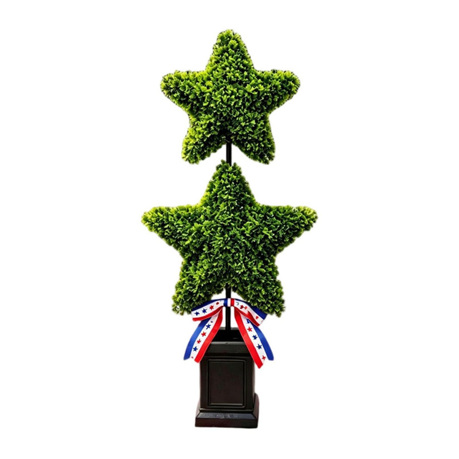 Nœuds Étoile pour plantes vertes et décoration de table patriotique blanche de 65 cm