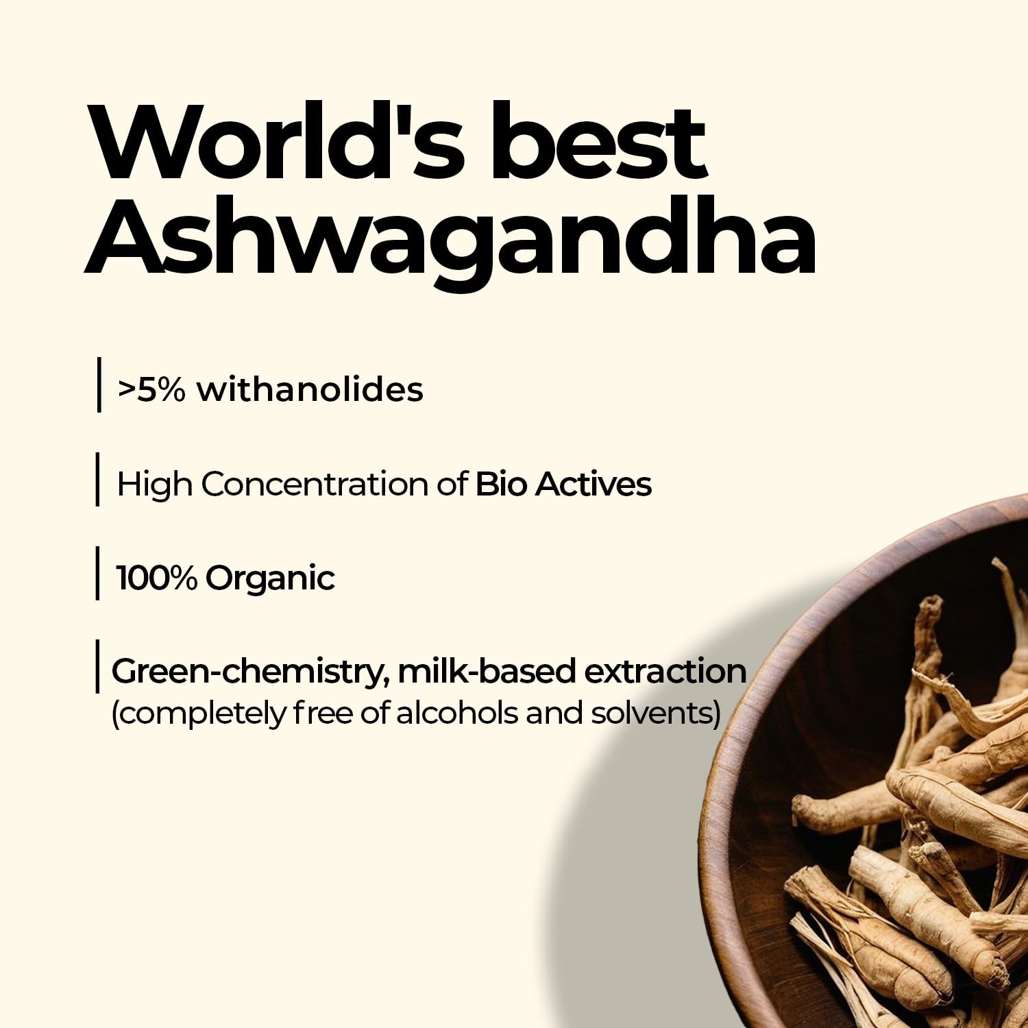 Zandu Ashwagandha KSM-66 (600 mg high dose formula) Tablets | Clinically Proven for 72% Decrease in stress and anxiety levels I Boosts Energy & Strength | 60 tablets I 100% Pure Root Extract — Amazon image 2