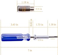 Vista 3 de Herramienta de TV Terminator de 7 pulgadas - LTT-7 GTT-7 CATV Terminador de bloqueo de cable - Llave de choque de cable coaxial/coaxial - Azul
