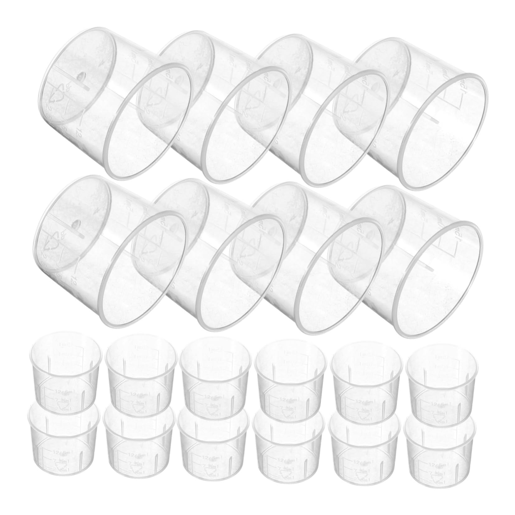Cabilock Taza Medidora De Plastico Tazas Medidoras Minitaza Taza De Medicina Medición Vasos Medidores De Resina Epoxi Vaso Medidor De Liquidos El Plastico Reutilizable 100 Piezas*4