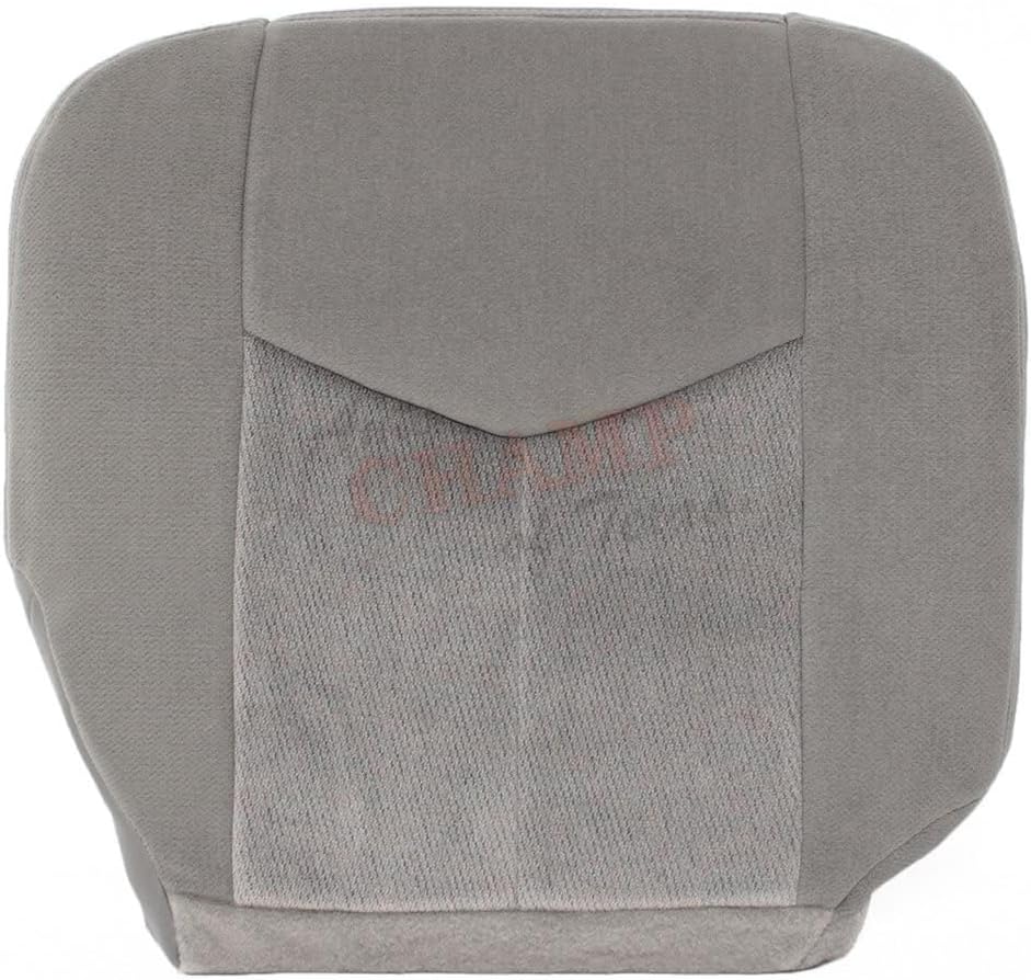 Compatible with Passenger Side Bottom Replacement Cloth Seat Cover, Gray (Compatible with 2005 GMC Sierra 3500 SLE)