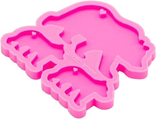 Miniatura 4 de Angel Wings Molde de familia de osos súper brillantes, moldes de silicona para madre y bebé, molde de llavero personalizado para llavero de arcilla