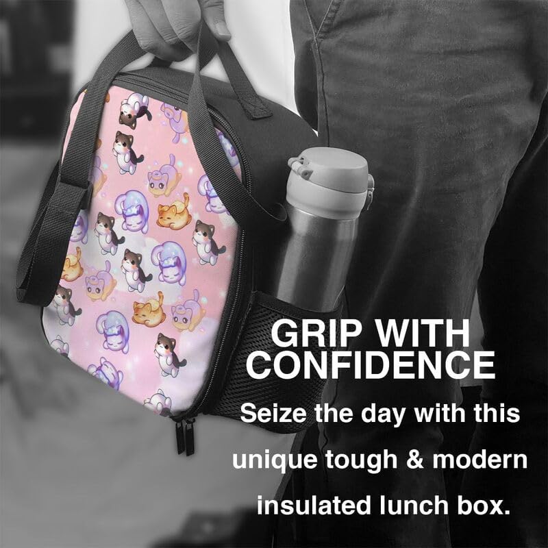 Cartoon Lunch Bags For Boys Girls Lunch Boxes Reusable Insulated Lunchbag With Water bottle Holder Handbags Tote Bag (style-1)