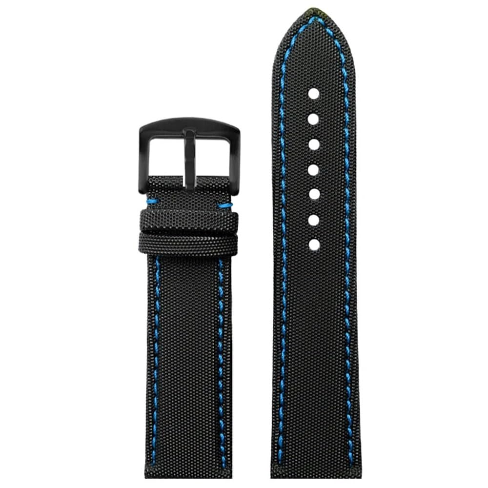 Bracelet de montre en peau de vache et nylon bleu pour Tag Heuer Carrera Formula 1