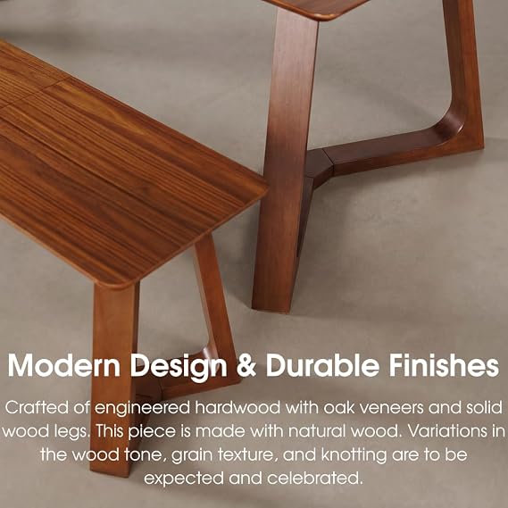 Transformer Table Nova Extendable Dining Table + Bench, Royal Brown