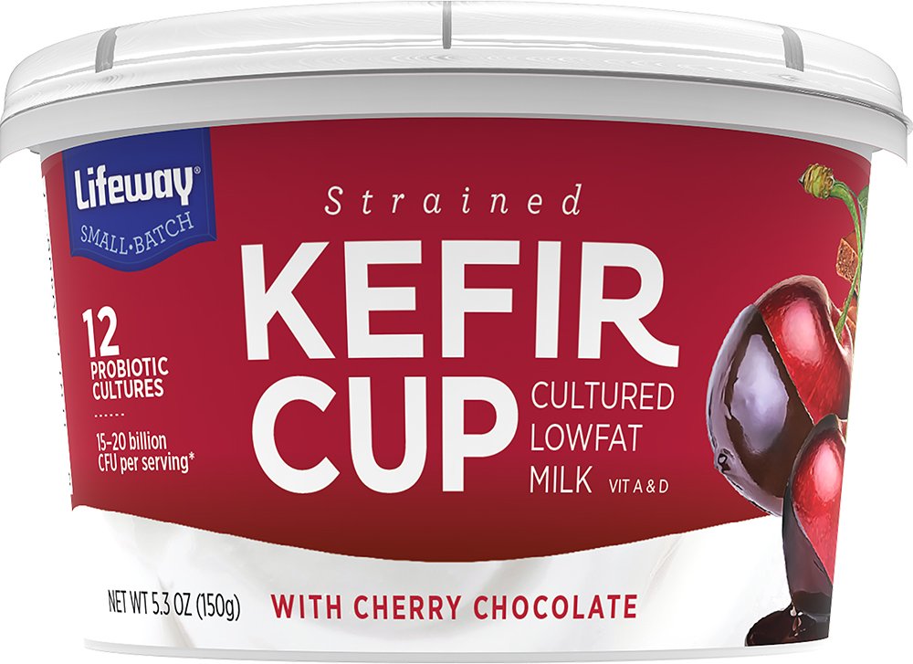 Lifeway Kefir Cup, Cherry Chocolate, 5.3 Ounce, 15g Protein, 12 Live Active Cultures
