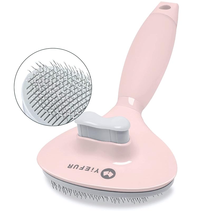 Escova para gatos de silicone com autolimpeza YiEFUR Rosa – 1 unidade