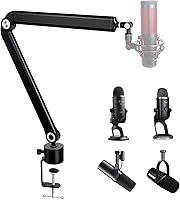 Vista 9 de Brazo de Micrófono QuadCast, Brazo para Micrófono para Blue Yeti, HyperX QuadCast, SoloCast, Fifine AM8 y la mayoría de Micrófonos, Soporte