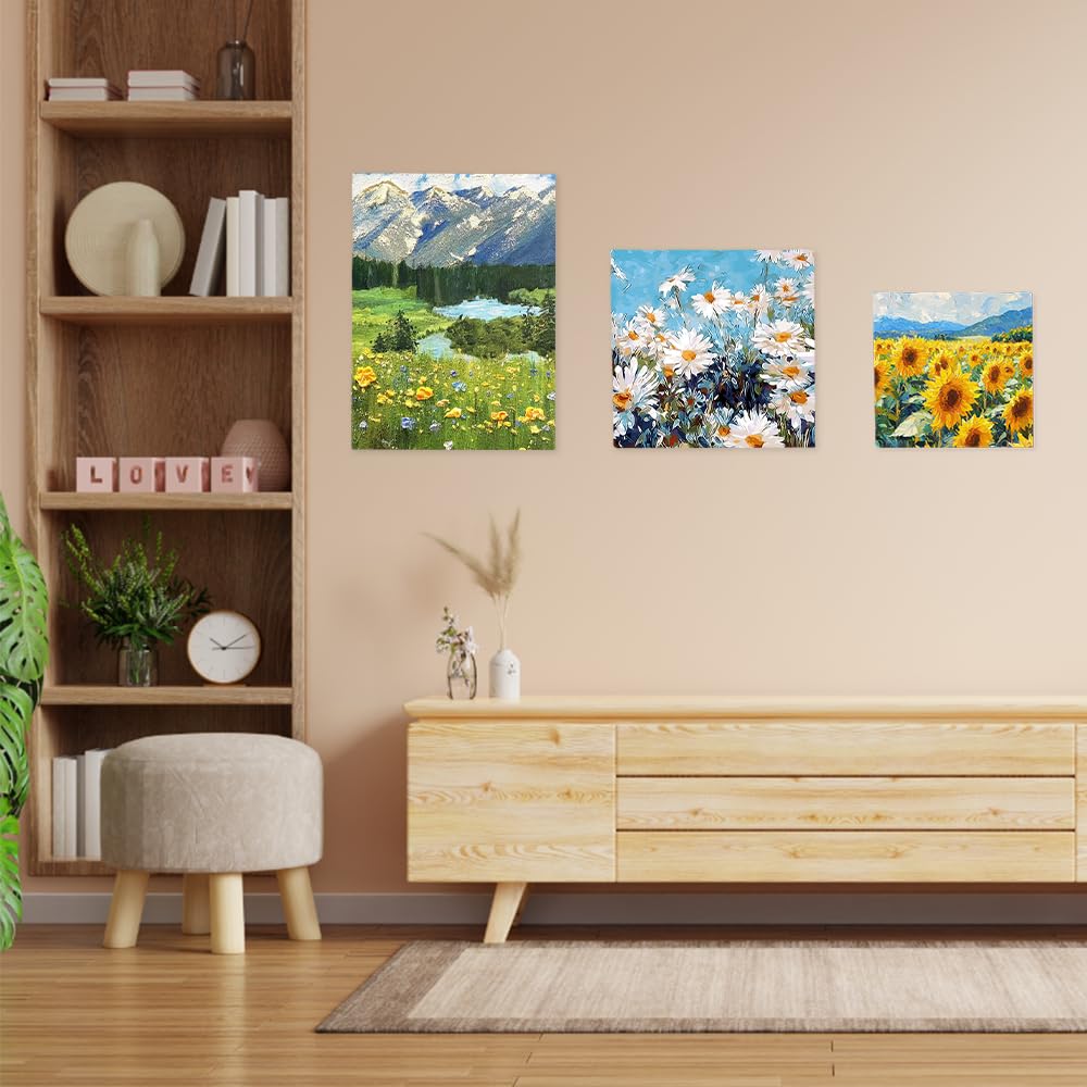 Set Di 6 Tele Da Dipingere In Cotone, Formati 20x20, 15x15, 10x10 Cm – Ideali Per Acrilico E Olio, Artisti E Principianti - 2