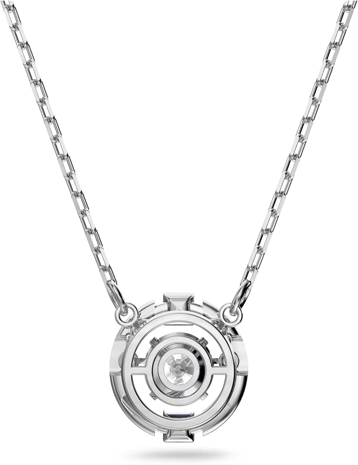 Swarovski Sparkling Dance Necklace and Earrings Jewelry Collection, Rhodium Finish, Blue Crystals, Clear Crystals