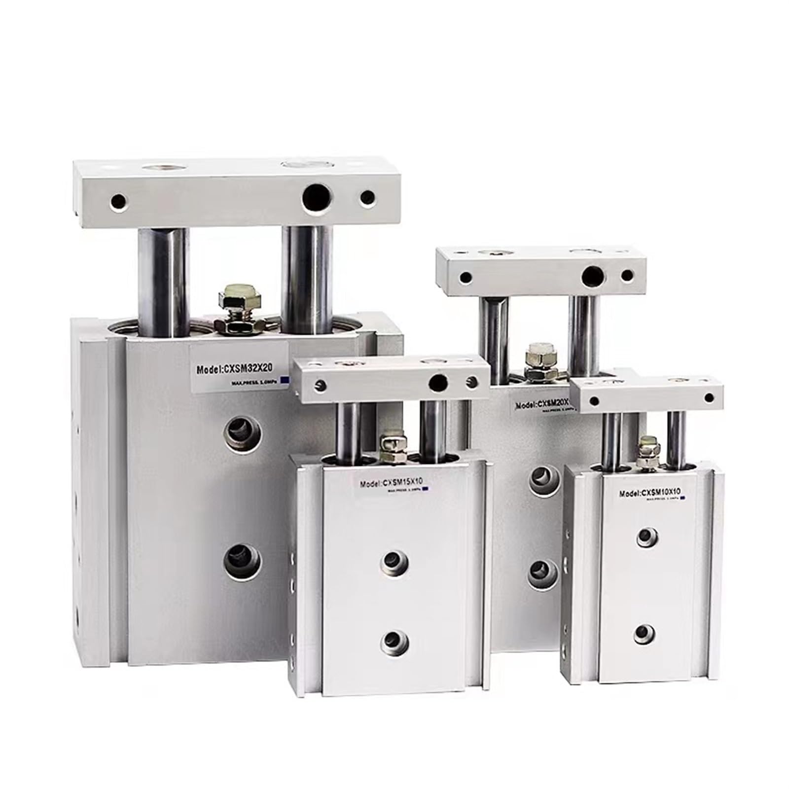 Cylindre à double tige CXSM20 avec course de 80mm et double axe pneumatique