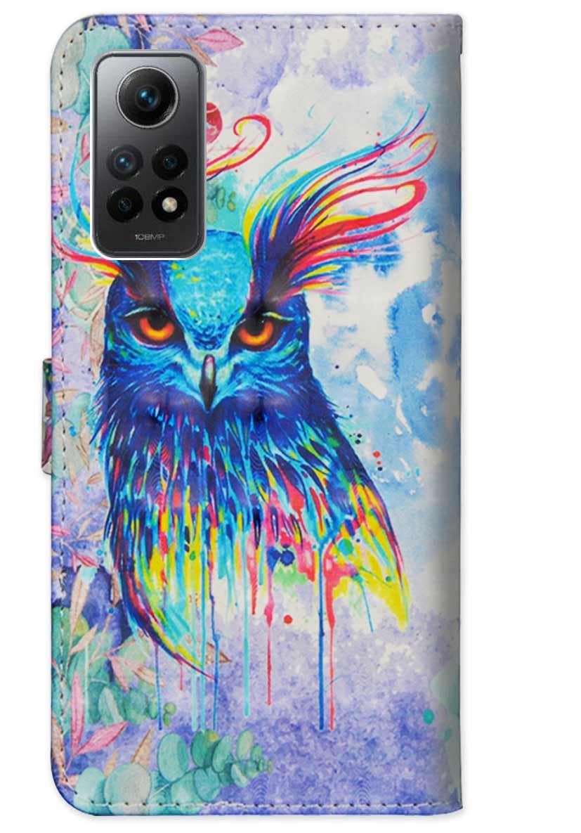 Custodia Portafoglio Con Fiori Per Xiaomi Redmi Note 12 4G: Cover In Similpelle Con Supporto Stand E Slot Per Carte, Magnetica E Resistente (Fiore Nero)