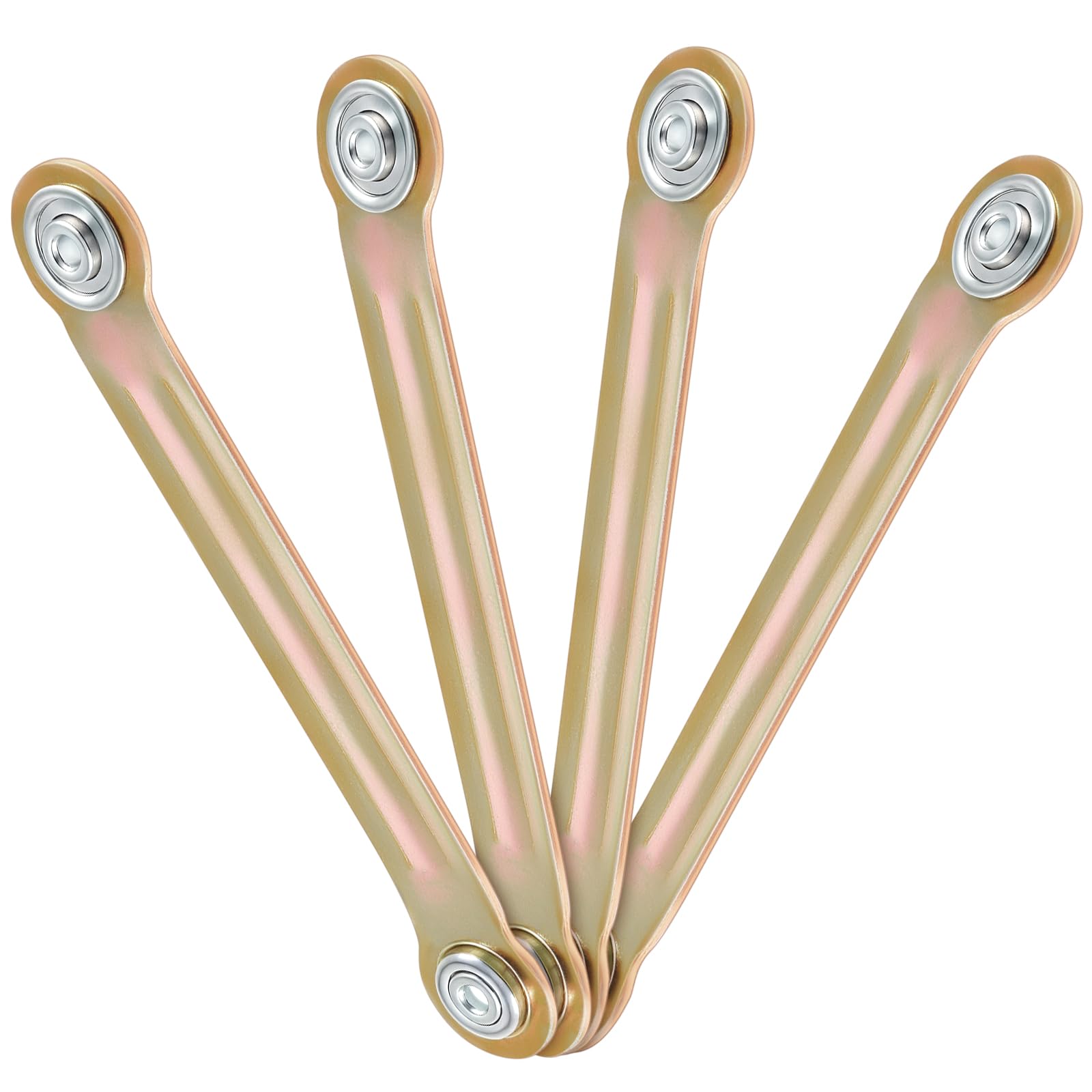 MorningRo 4 Pack Glider Bearing Arm Bracket Patio Glider Parts Replacement Hardware Rocker Parts, Bracket Hardware-9" Length, 7-1/2" Between Mounting Holes and Bolt Hole Diameter 1/4" (Coppery)