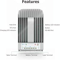 Vista 3 de EPEVER Tracer 3215BN 30A MPPT Controlador 12V/24V Auto, Max 150V, 390W/780W Entrada con pantalla LCD para batería sellada, de gel, de plomo-ácido