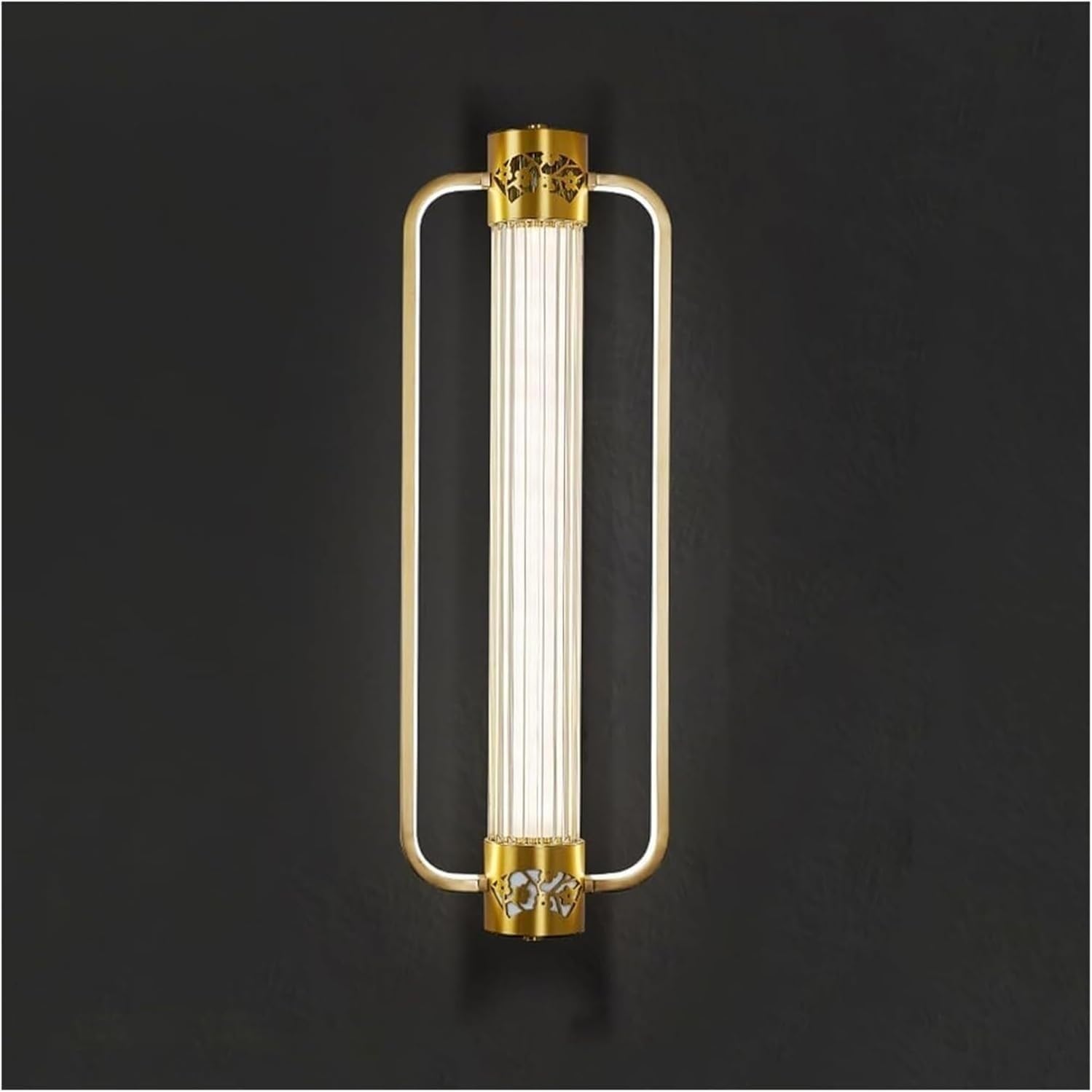 CWCQGH All Copper Glass Wall Lamp Nordic Style Cylindrical Shape Wall Sconces Light Source Wall Light for Bedroom Bedside Bathroom Headlights Home Lighting Foyers