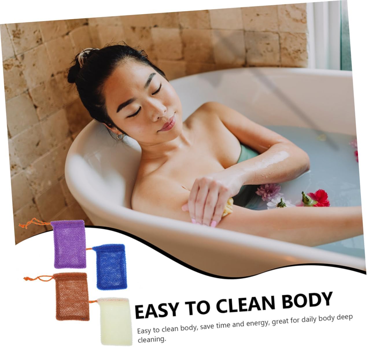 Gatuida 8pcs Bathroom Soap Bag Exfoliating Mesh Soap Net Pouch Face Cleaning Foaming Net Cleansing Foaming Portable for Family Friends
