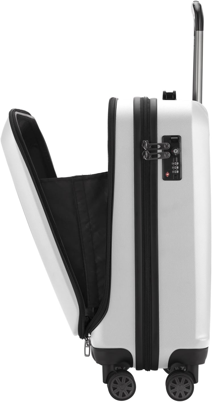 HAUPTSTADTKOFFER - X-Berg - Carry on Luggage Suitcase Hardside Spinner Trolley 20' TSA White