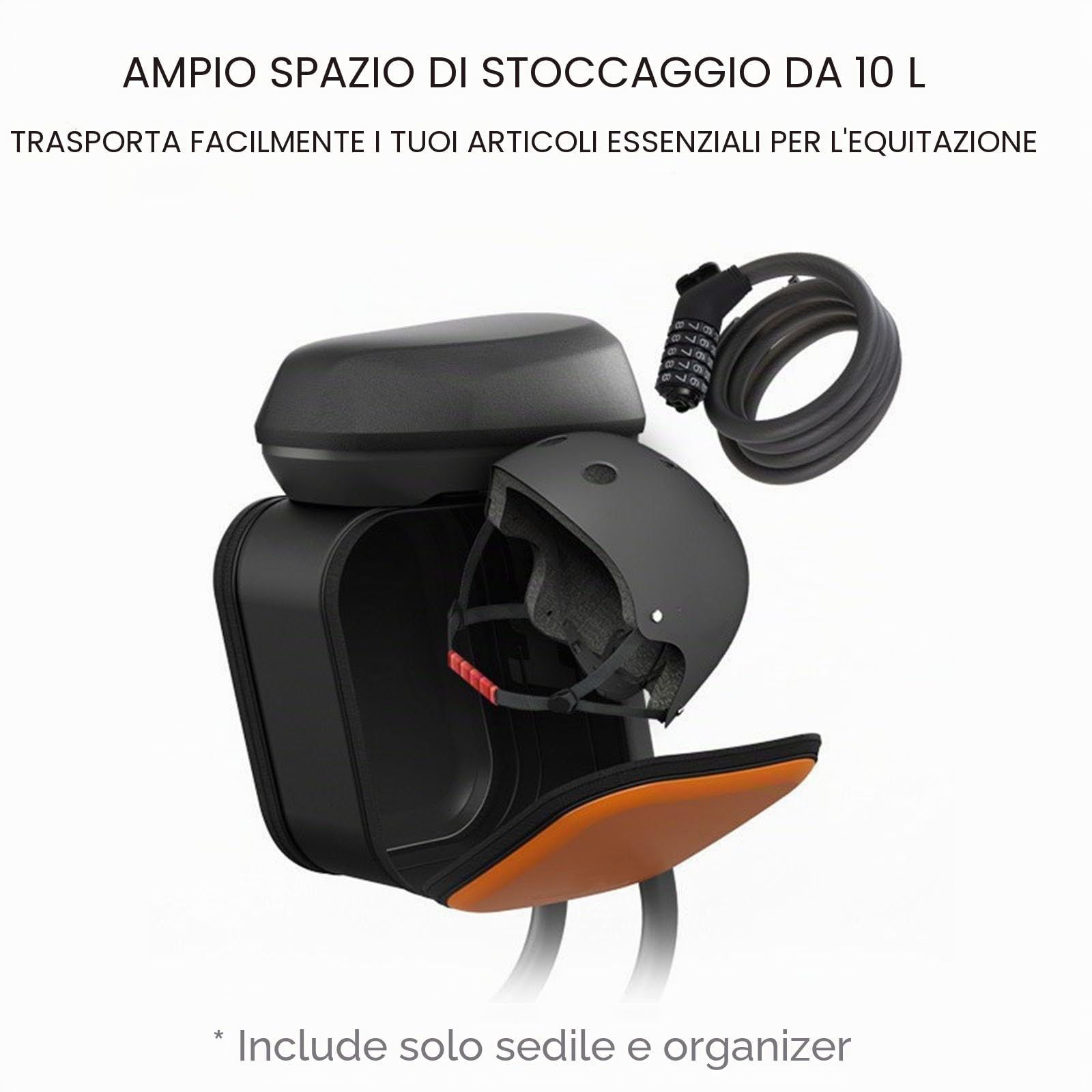 Sedile per scooter elettrico, compatibile con gli scooter Segway Ninebot ZT3 Pro, cuscini morbidi rinforzati con ampio vano portaoggetti da 10L