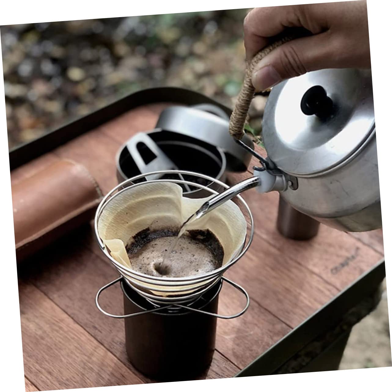 MOLUCKFU Handheld Stovetop Kettle Multi Function Water Kettle for Outdoor Camping Easy to Clean Whistling Design for Picnics Noodles and Leisure