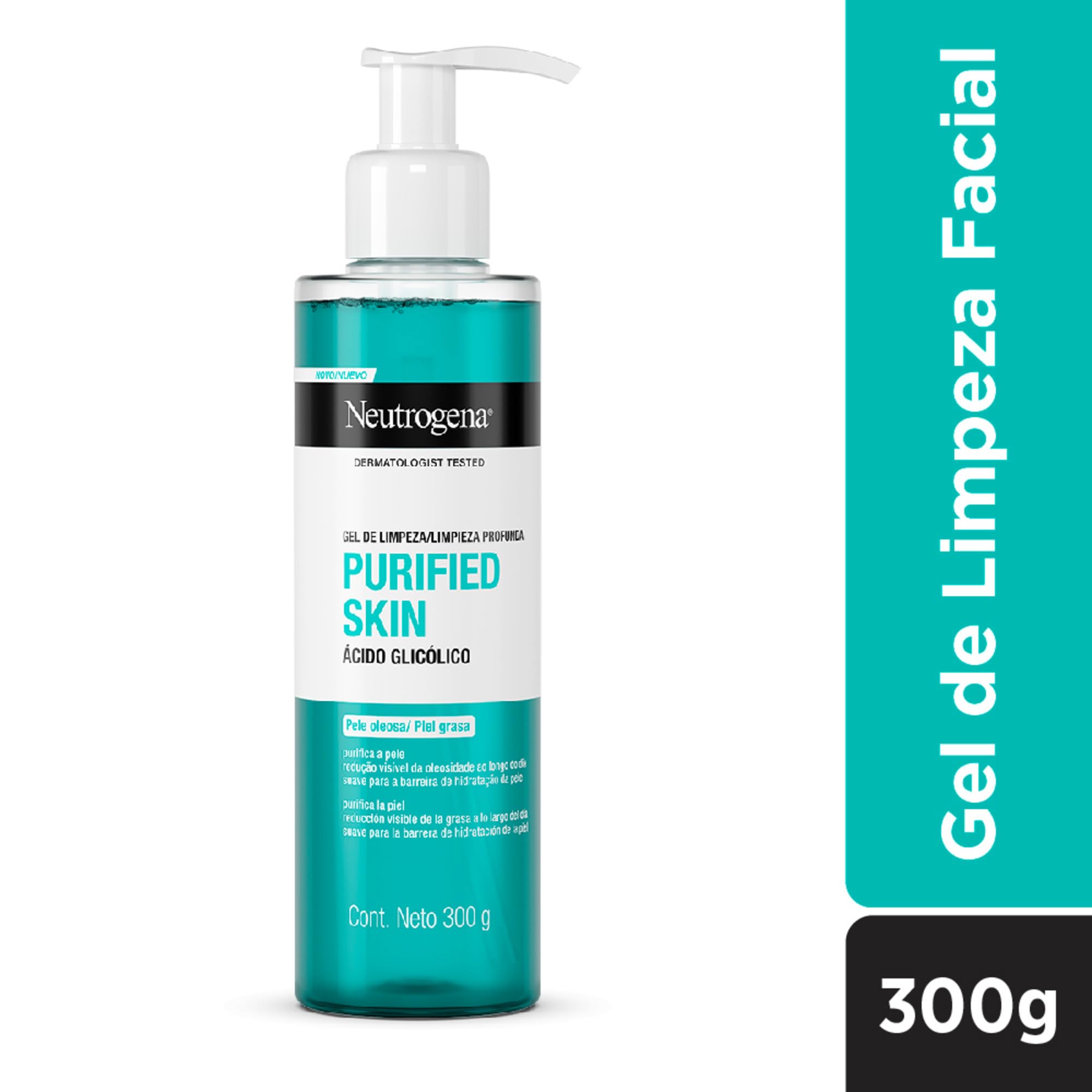 Neutrogena Gel de Limpeza Facial Purified Skin, 300g | Amazon.com.br