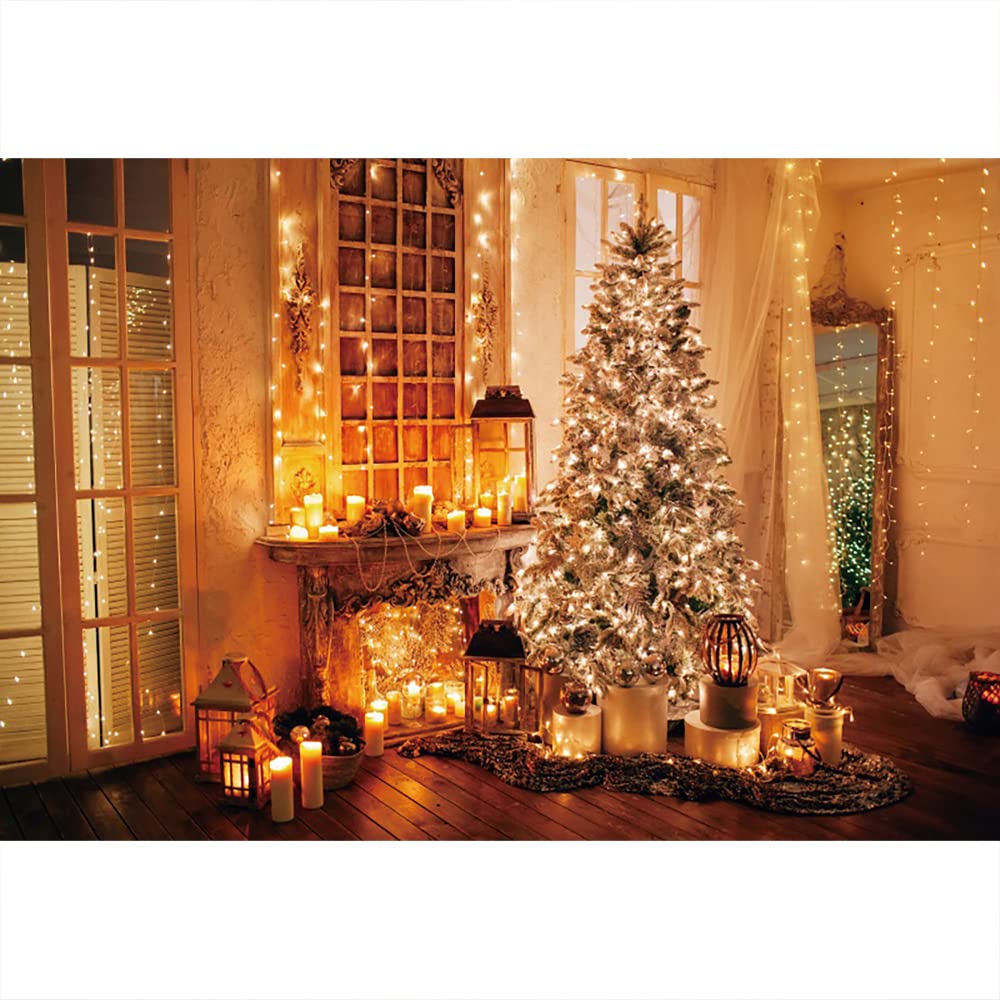 Fondo 3x2.5m Feliz Año Nuevo Fondo Navidad Chimenea Ladrillo - Telón 3x2,5m  Para Fotos Nochebuena Y Año Nuevo Fondo Chimenea Arbol Regalos, image size:1000x1000