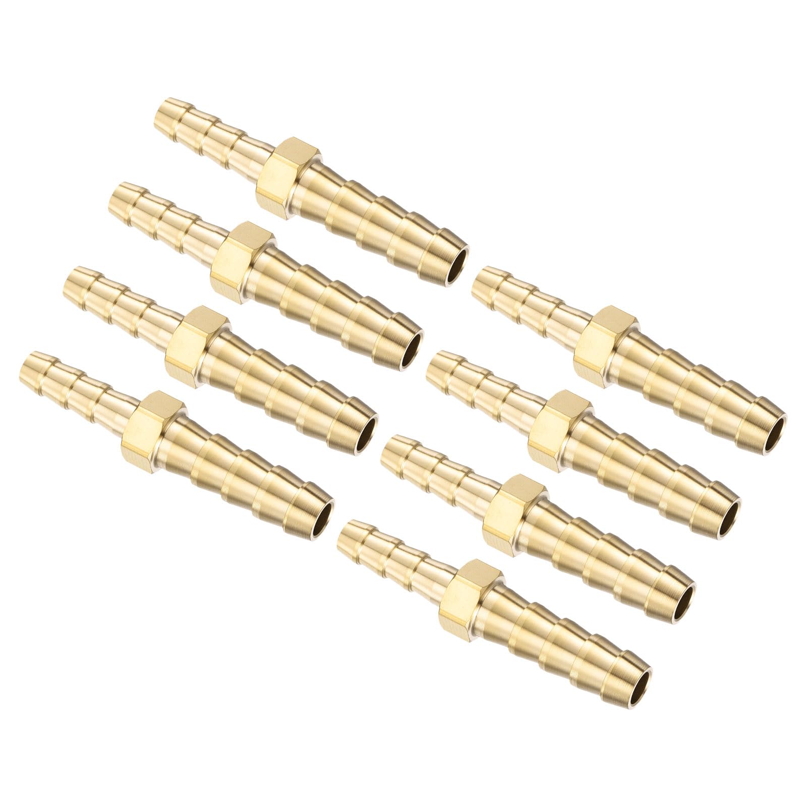 Kozelo 8Pcs Brass Hose Barbs Fittings 1/4" Hose Barbs to 3/16" Fittings — image 1