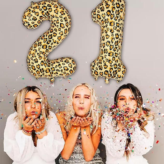 Miniatura 2 de YFHVJTKO Globos de aluminio de 32 pulgadas con el número 21, decoraciones de celebración para fiesta de cumpleaños número 21, boda, despedida de