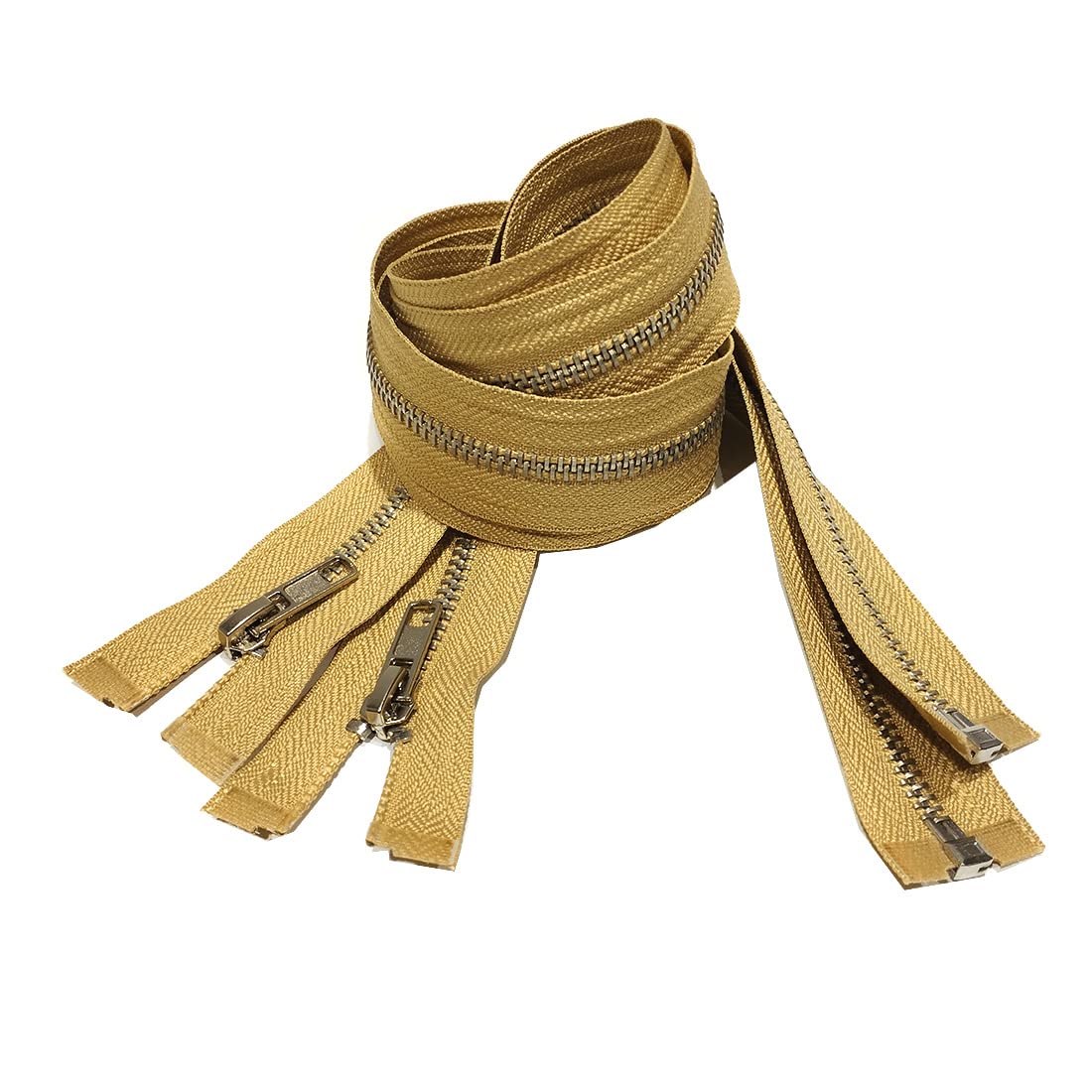 2 Pieces/Open Metal Zippers, Available in Maya 5#, Sewing Zipper, Black, Blue, Gold, Silver, Measurements