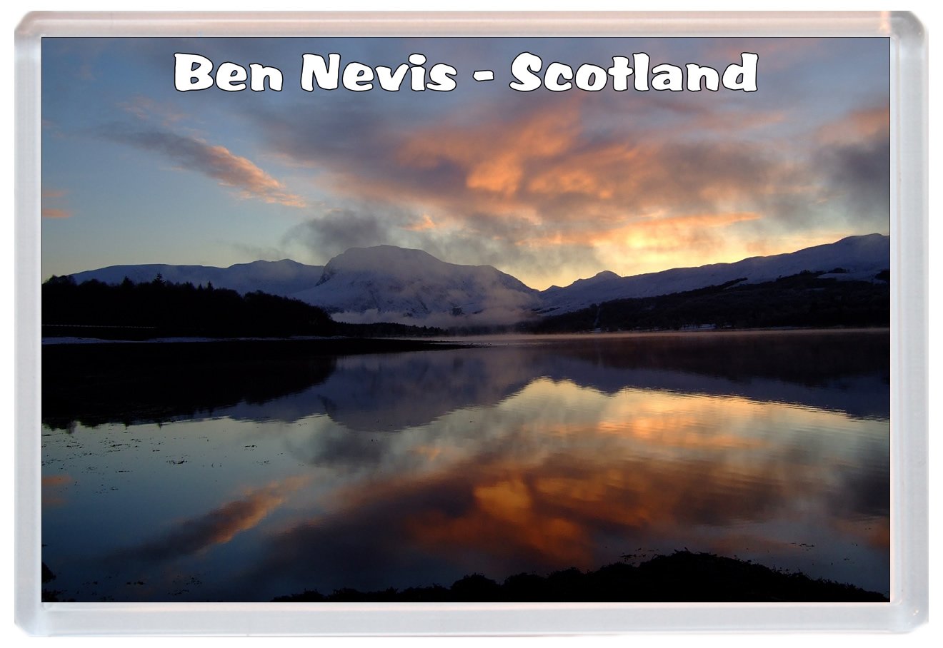 Baked Bean Store Multicolor Ben Nevis - Scotland - Jumbo Fridge Magnet Bbsm32