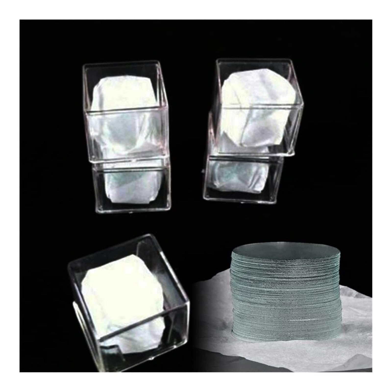 Accessori per microscopio vetrini in vetro per microscopio 12mm 13mm 14mm 15mm 16mm 18mm 19mm 20mm diametro coprivetrini rotondi in vetro per microscopio 100 pezzi(16mm)