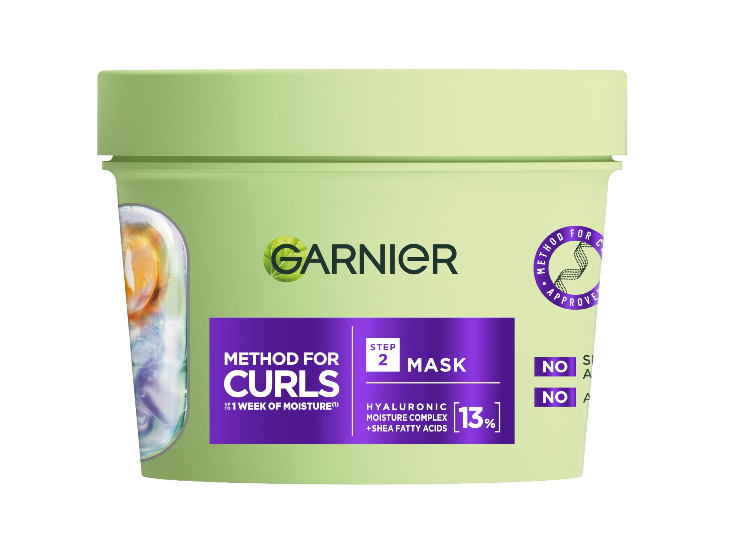 Garnier Method For Curls Deep Conditioning Mask, up to 7 days of moisture & curl definition. Designed, tested & approved on all curl types, including type 4 curls & coils. Silicone free, 370ml