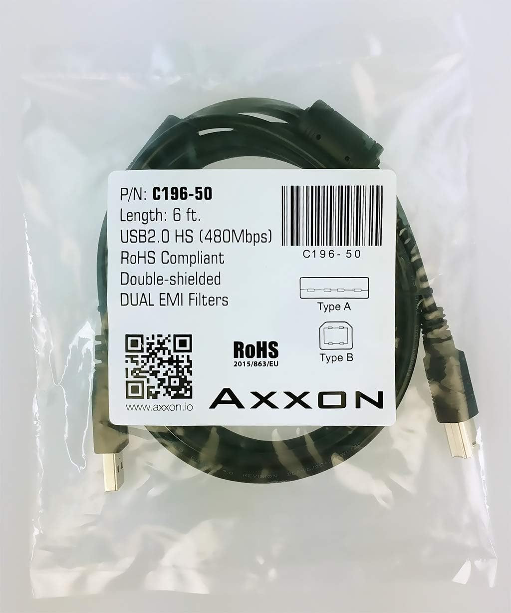 AxxonPremier USB 2.0 HS Cable A Male to B Male - 6 Ft (C196-50)