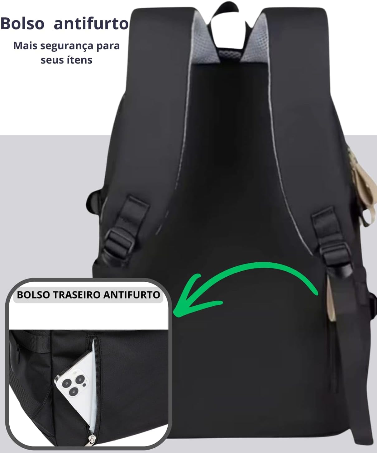 Mochila Masculina Feminina Notebook Viagem Trabalho Escola Escolar Preta Grande Impermeável Reforçada Resistente Passeio Casual (Creme) Mochila Masculina Feminina Notebook Viagem Trabalho Escola Escolar Preta Grande Impermeável Reforçada Resistente Passeio Casual (Creme)