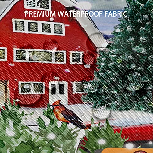 Tyakasha Merry Christmas Decorations Shower Curtain Snowman Santa Truck Gift Waterproof Polyester Fabric Bathroom Decoration 72 X 72 Inches With 12 Hooks #TOP4