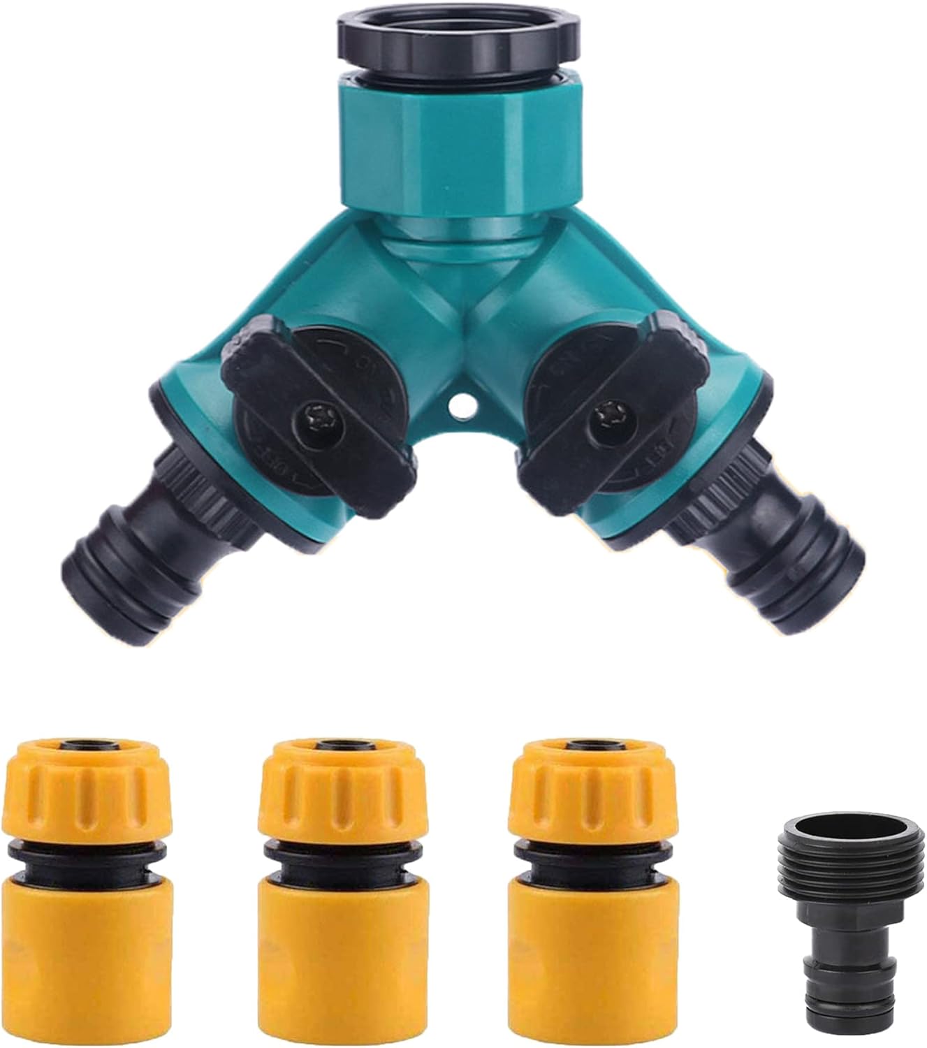 VReder 2 Way Garden Hose Splitter, Outdoor Y Valve Water Tap Splitter