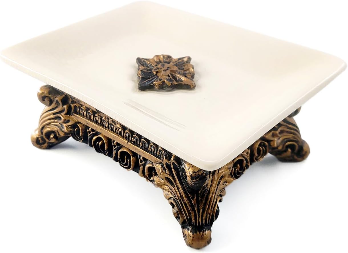 ornerx Vintage European Royal Style Soap Dish image 2